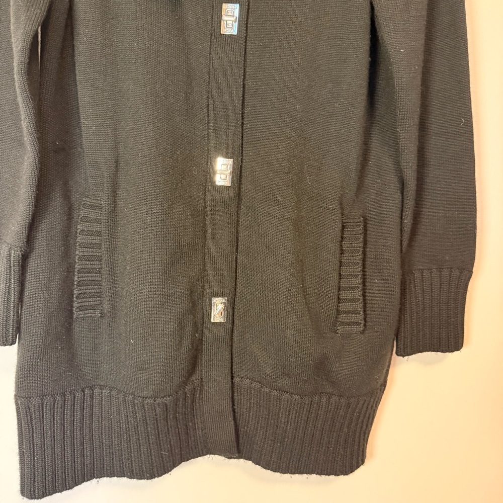 MICHAEL Michael Kors Black Women’s Sweater Cardigan with Removable Scarf Size XL - Picture 4 of 7